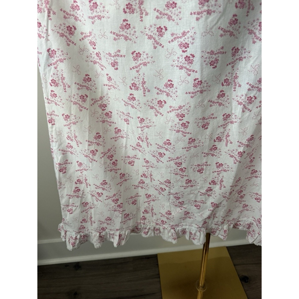 Hillary & Hanson Intimates Women's L Gown Lace Detail Pink Floral Dainty EUC - Picture 8 of 11